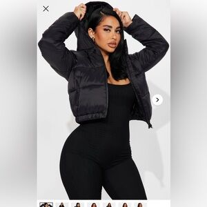 Women's Black Puffer Jacket Up And About Puffer Coat - Black